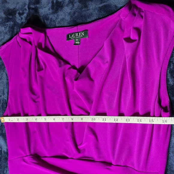 Lauren Ralph Lauren Elegant Pink Cowl Neck Dress Size 10 - Picture 5 of 9